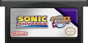 2 Games in 1: Sonic Advance + ChuChu Rocket! cart