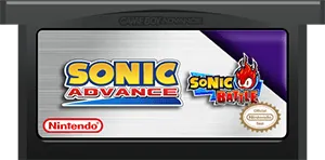 2 Games in 1: Sonic Advance + Sonic Battle cart