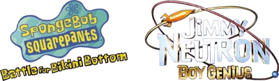 2 Games in 1: SpongeBob SquarePants: Battle for Bikini Bottom + Jimmy Neutron Boy Genius logo