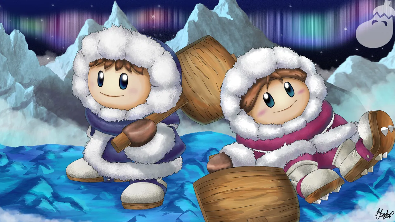 Backdrop artwork for Classic NES Series: Ice Climber