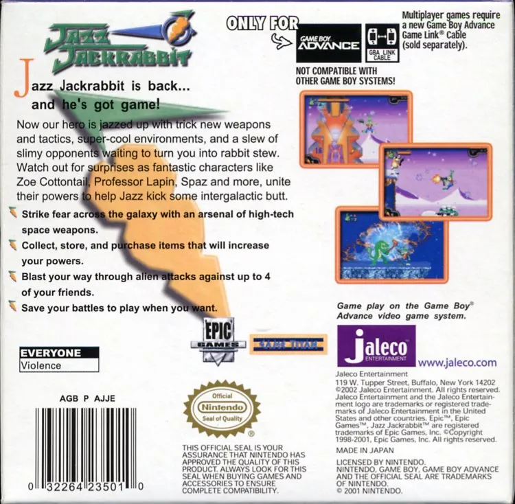 Jazz Jackrabbit box back