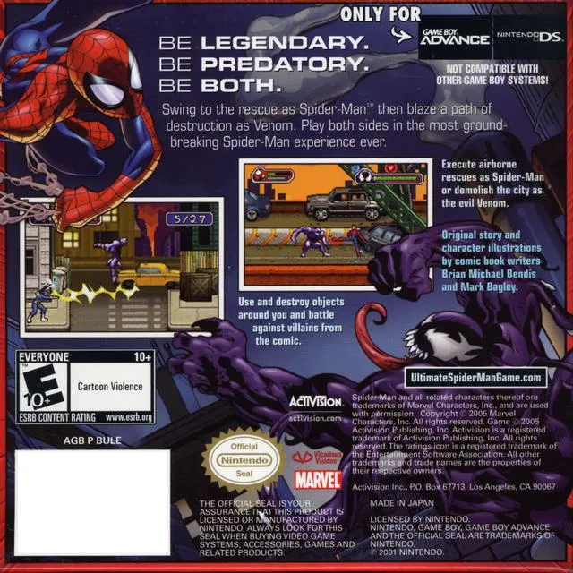 Ultimate Spider-Man box back