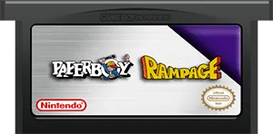 2 Games in One!: Paperboy + Rampage cart