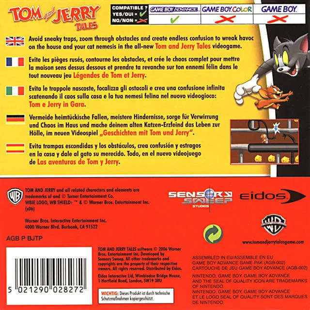Tom and Jerry Tales box back