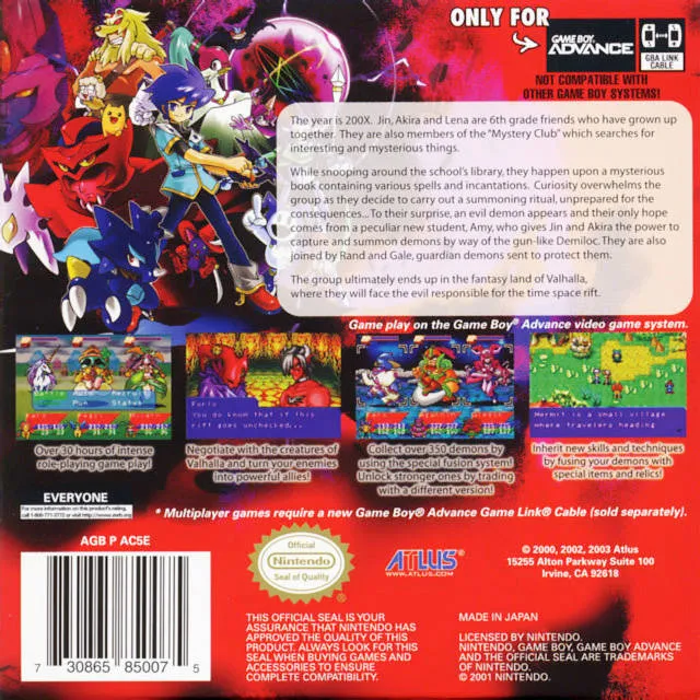 DemiKids: Dark Version box back