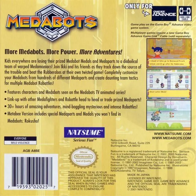 Medabots: Metabee Version box back