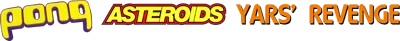 3 Games in One!: Yars' Revenge + Asteroids + Pong logo