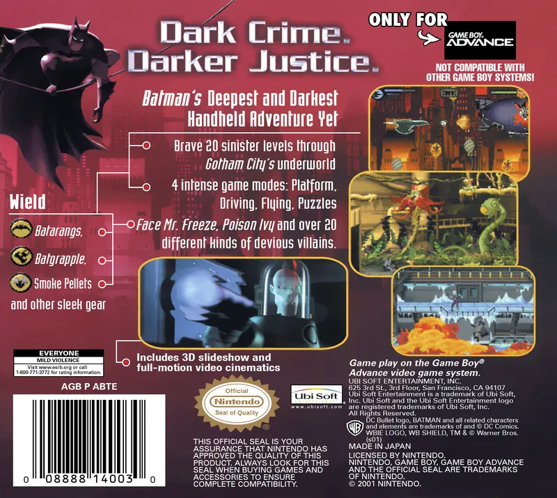 Batman: Vengeance box back