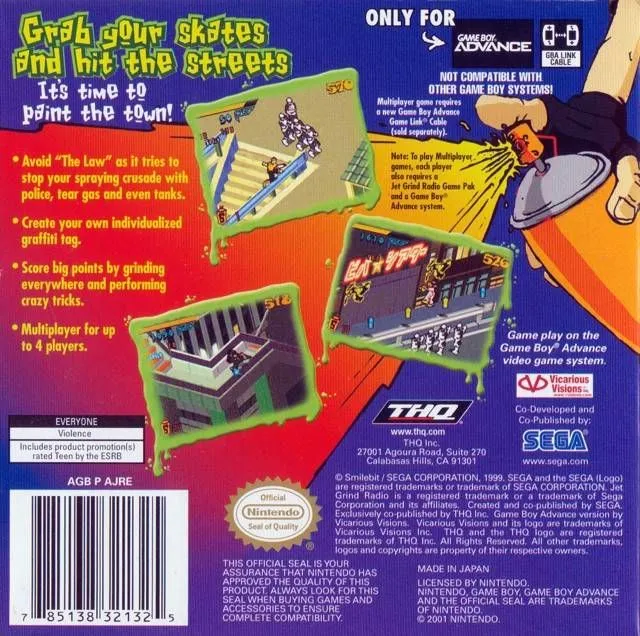 Jet Grind Radio box back