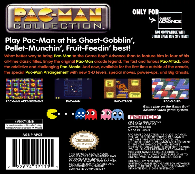 Pac-Man Collection box back