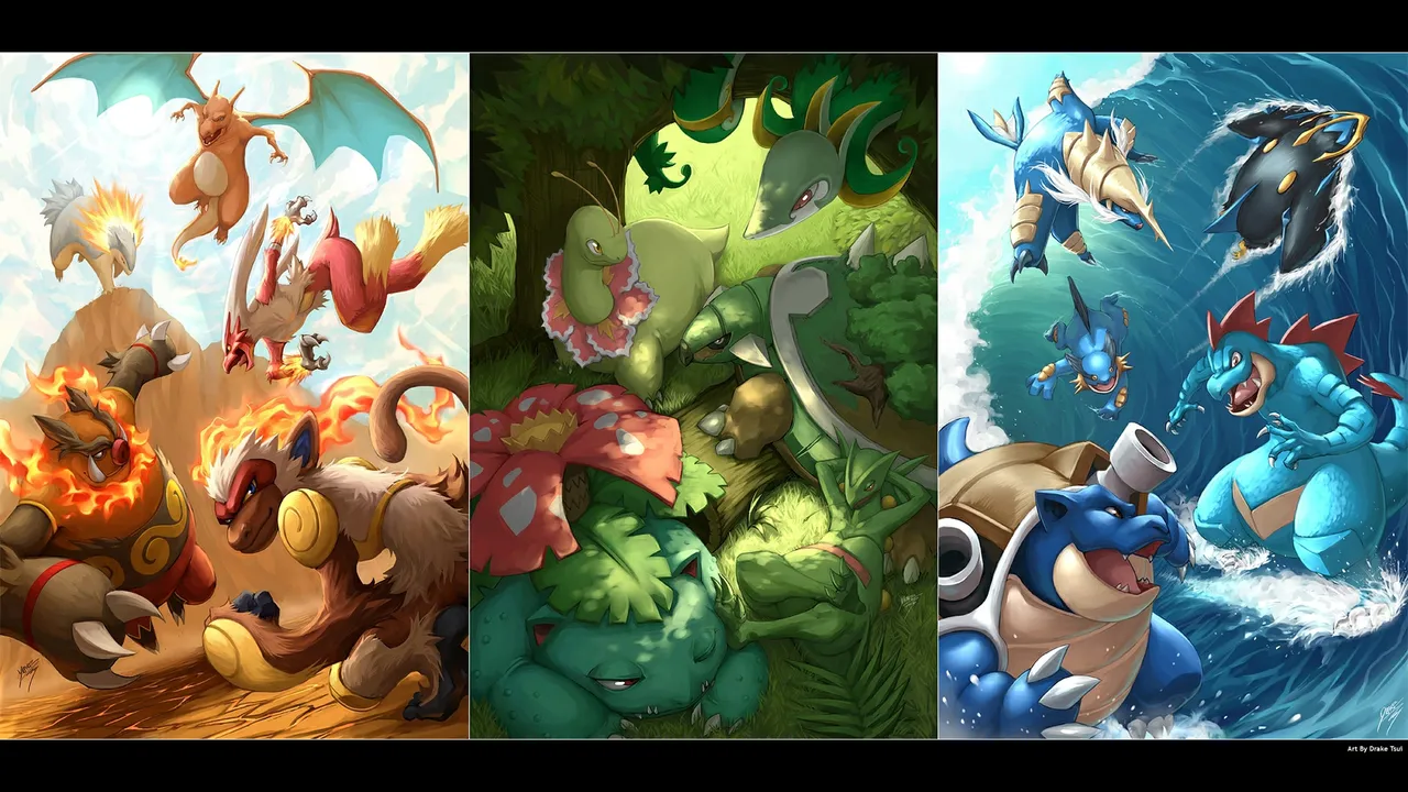Backdrop artwork for Pokémon LeafGreen Version