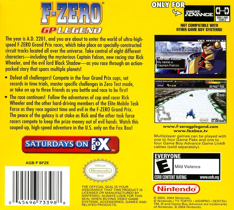F-Zero: GP Legend box back