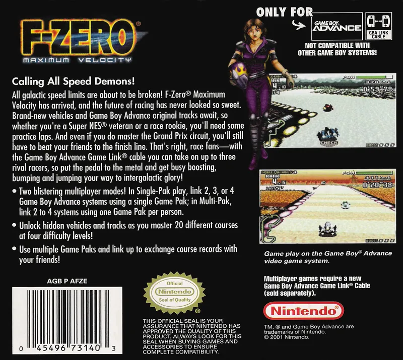 F-Zero: Maximum Velocity box back