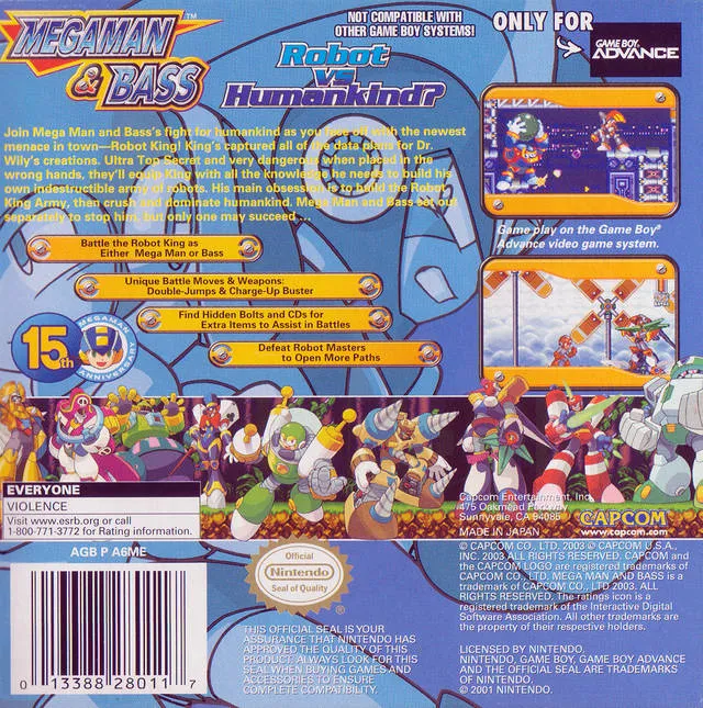 Mega Man & Bass box back