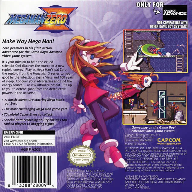 Mega Man Zero box back