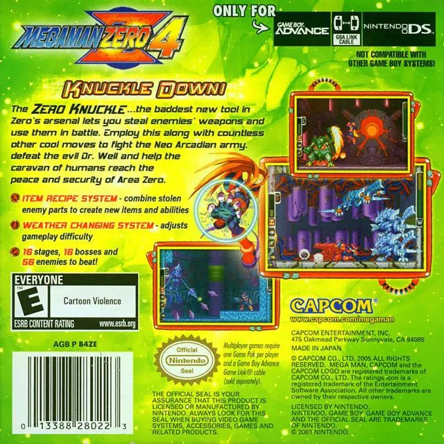 Mega Man Zero 4 box back