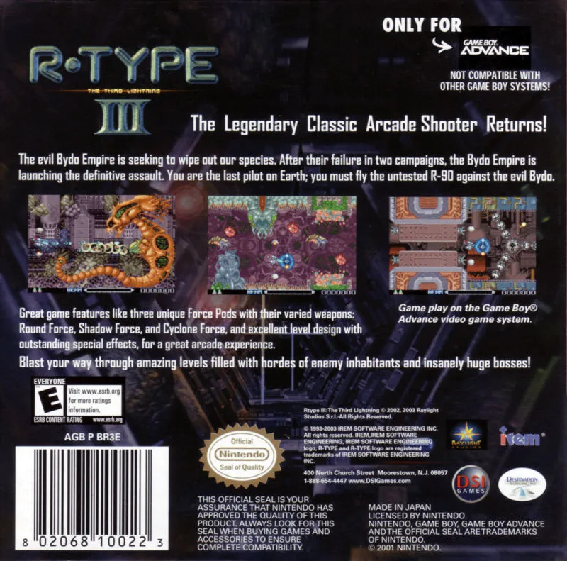 R-Type III: The Third Lightning box back