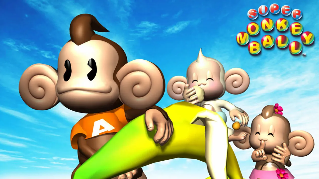 Backdrop artwork for Super Monkey Ball Jr.