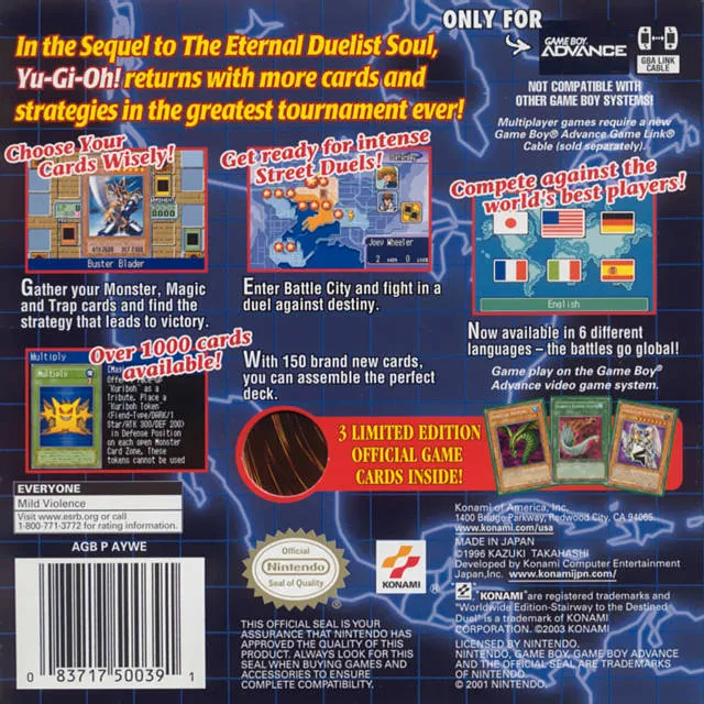 Yu-Gi-Oh! Worldwide Edition: Stairway to the Destined Duel box back