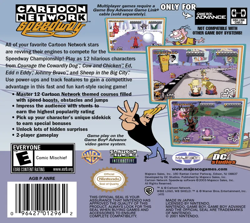 Cartoon Network Speedway box back