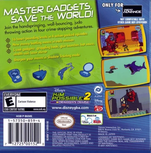 Kim Possible 2: Drakken's Demise box back
