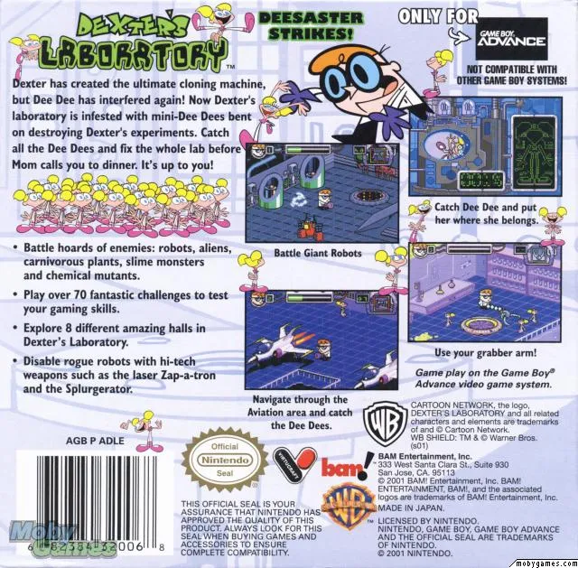 Dexter's Laboratory: Deesaster Strikes! box back