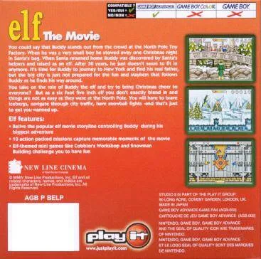 Elf: The Movie box back