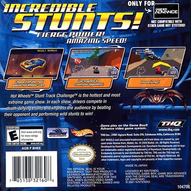Hot Wheels: Stunt Track Challenge box back