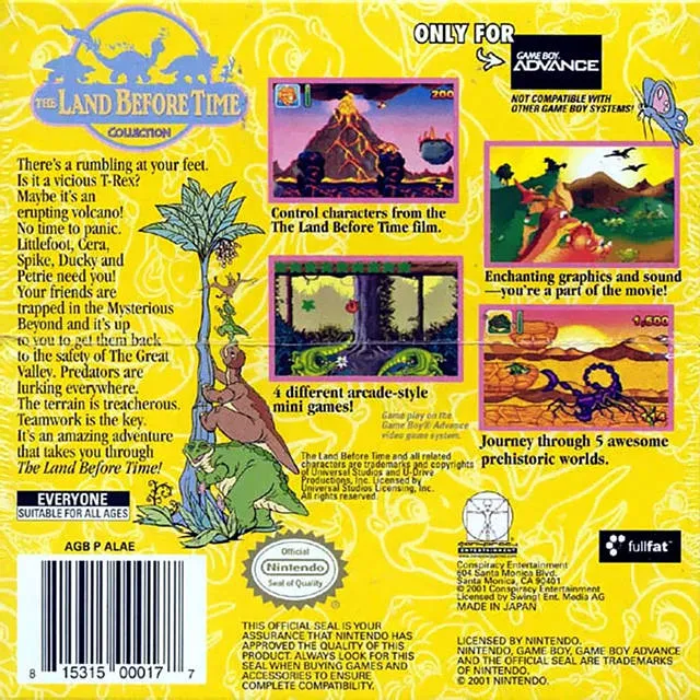 The Land Before Time box back
