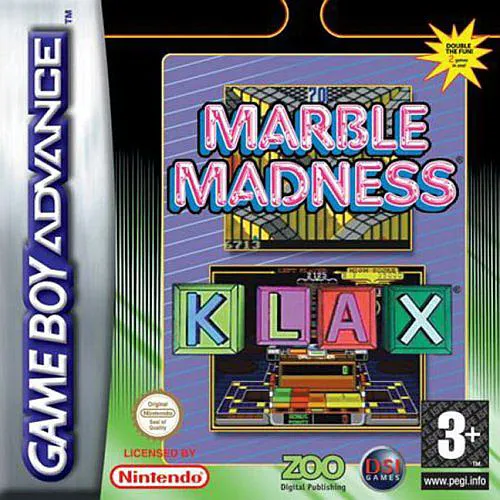2 Games in One!: Marble Madness + Klax box art