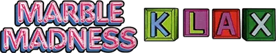 2 Games in One!: Marble Madness + Klax logo