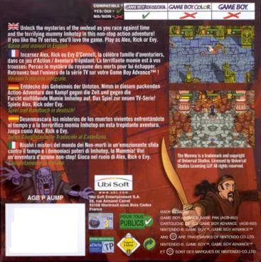 The Mummy box back