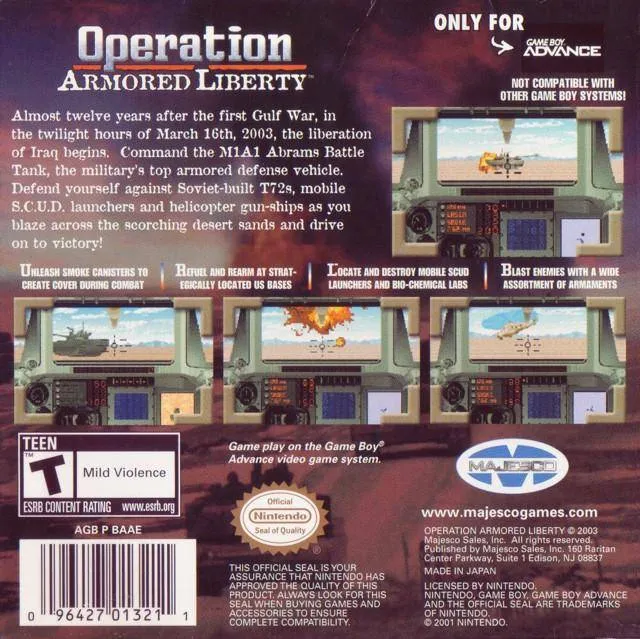 Operation: Armored Liberty box back