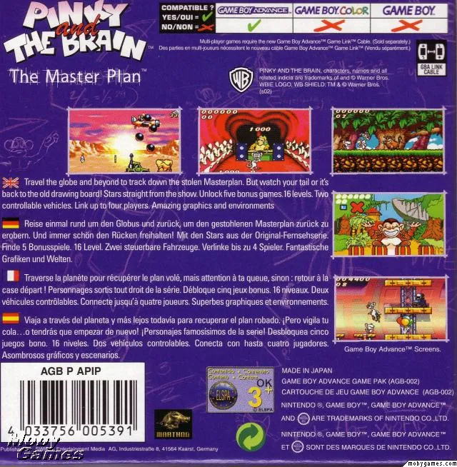 Pinky and the Brain: The Master Plan box back