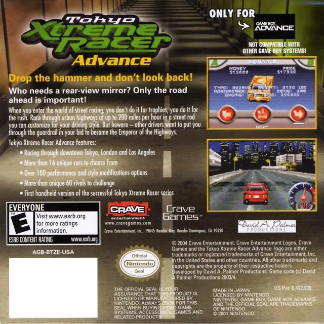 Tokyo Xtreme Racer Advance box back