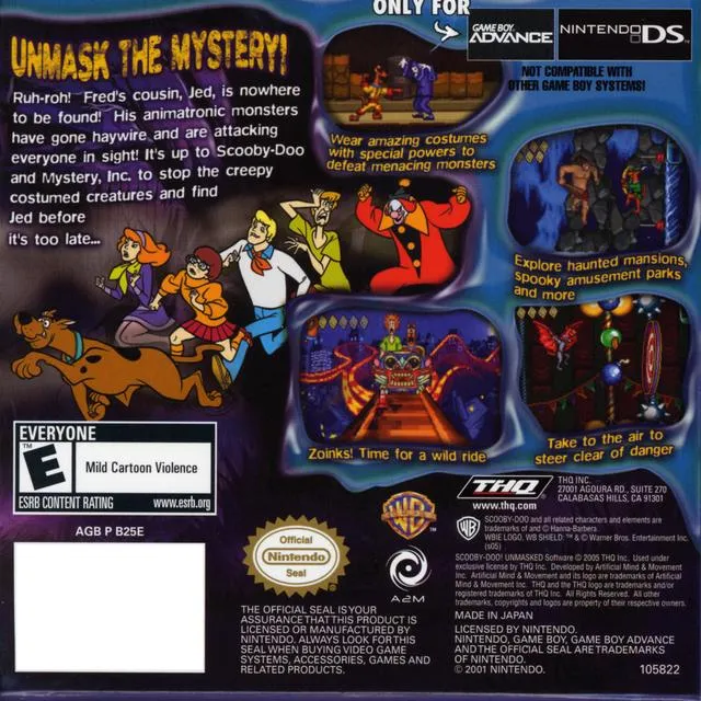 Scooby-Doo! Unmasked box back