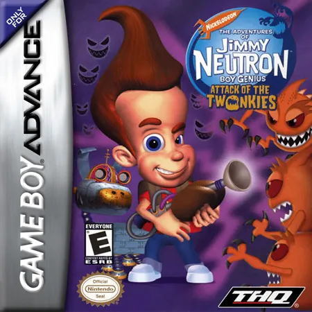 The Adventures of Jimmy Neutron Boy Genius: Attack of the Twonkies cover art for Nintendo Game Boy Advance