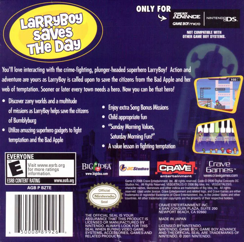 VeggieTales: LarryBoy and the Bad Apple box back