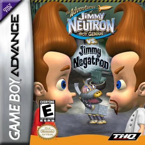 The Adventures of Jimmy Neutron Boy Genius vs. Jimmy Negatron cover art for Nintendo Game Boy Advance