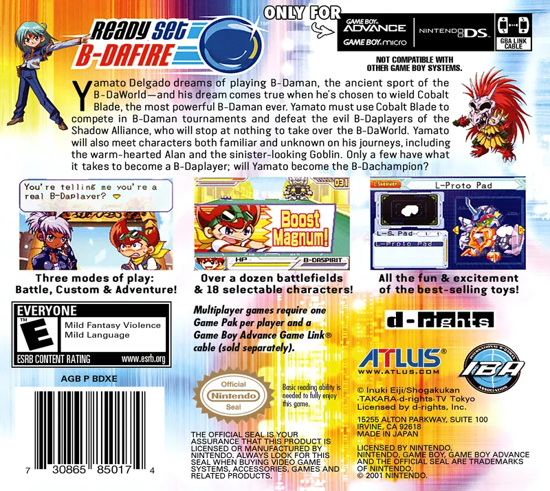 Battle B-Daman box back