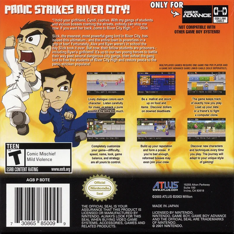River City Ransom EX box back