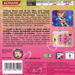WinX Club: Quest for the Codex box back