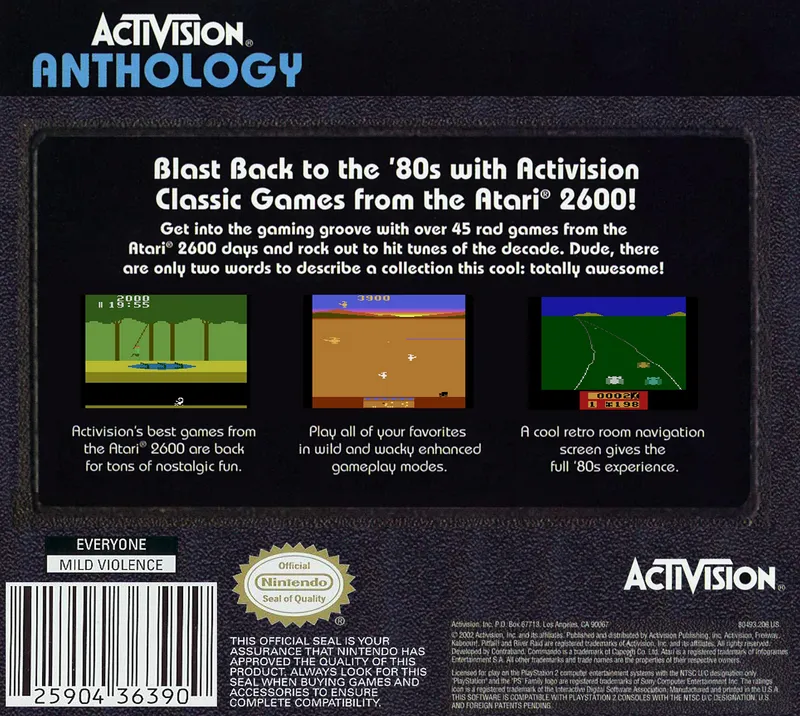 Activision Anthology box back