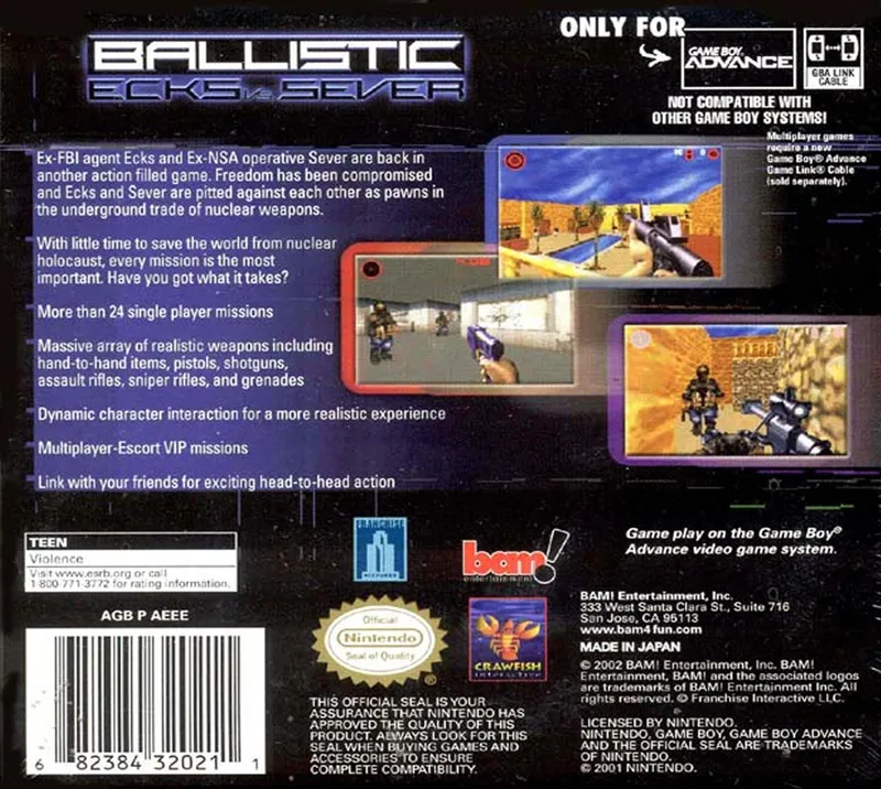 Ballistic: Ecks vs. Sever box back