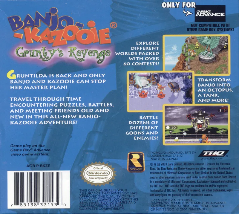 Banjo-Kazooie: Grunty's Revenge box back
