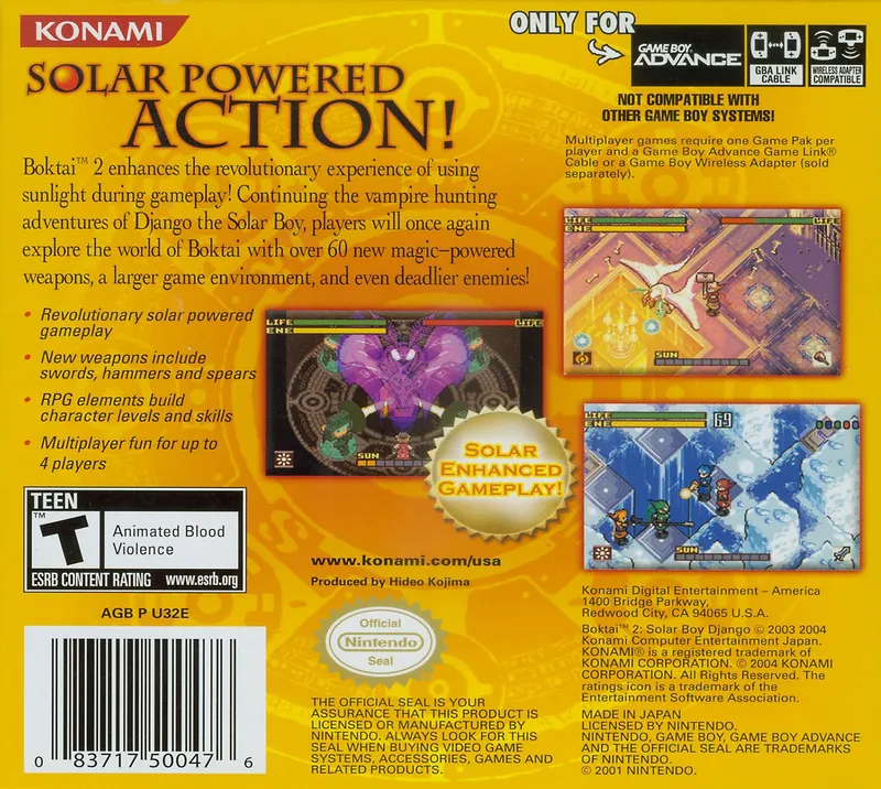 Boktai 2: Solar Boy Django box back