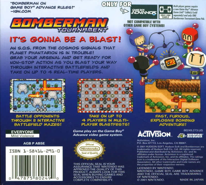 Bomberman Tournament box back
