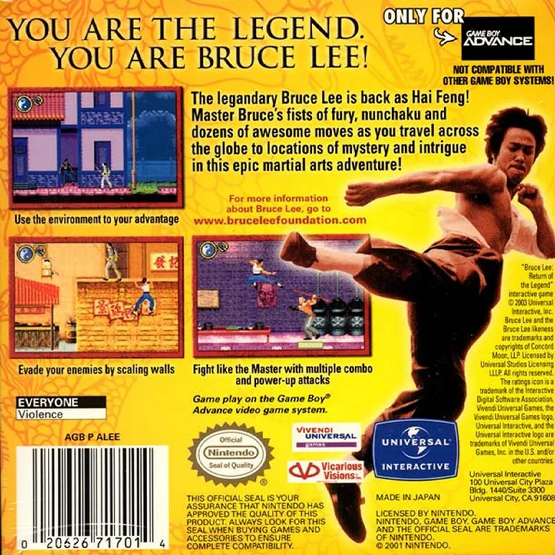 Bruce Lee: Return of the Legend box back