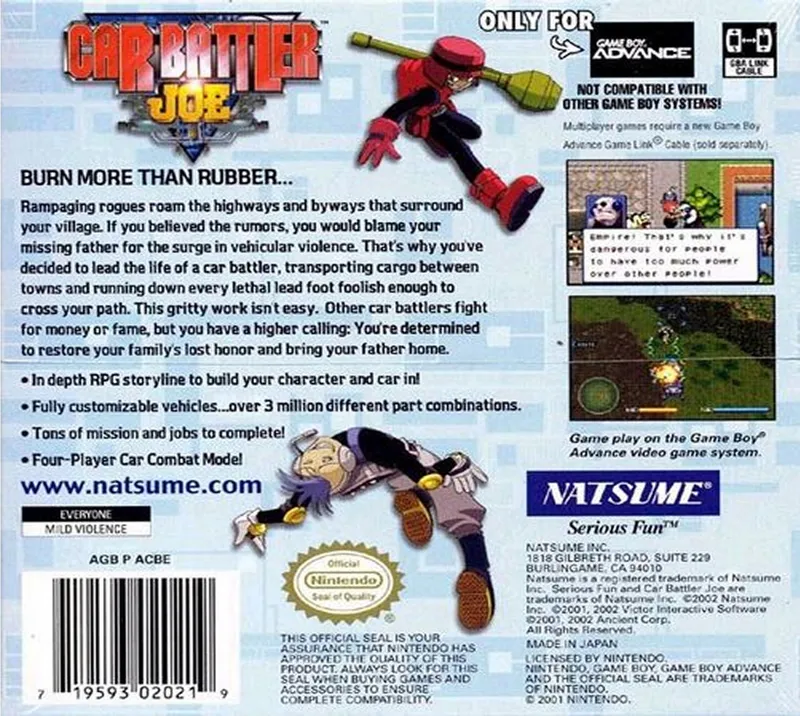 Car Battler Joe box back