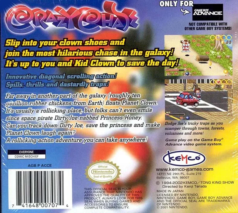 Crazy Chase box back